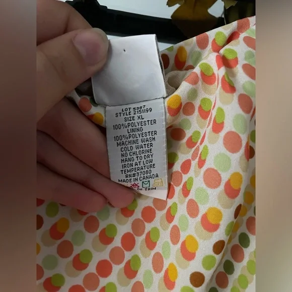 Giorgio Fiorlini Polka Dot High Low Midi Skirt Black White Asymmetrical Hem Vint - Picture 5 of 5